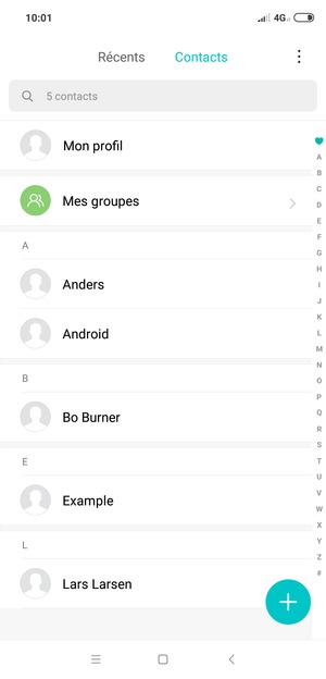 Sélectionnez le bouton du Menu