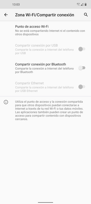 Seleccione Punto de acceso Wi-Fi