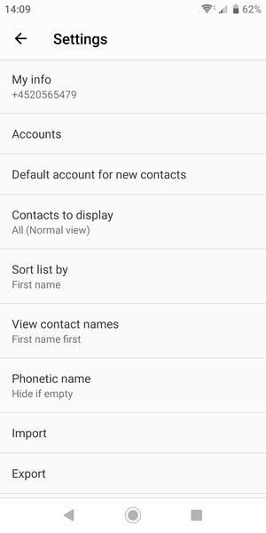 Scroll to and select Import