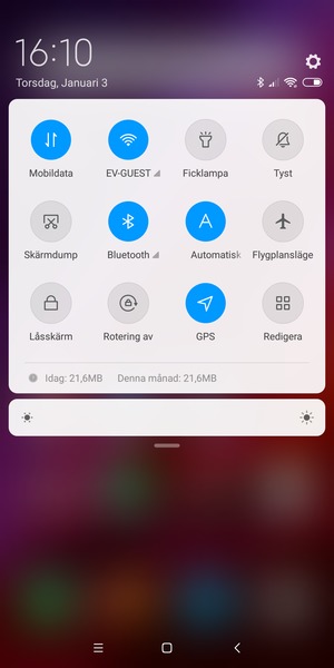 Stäng av Wi-Fi och Bluetooth
