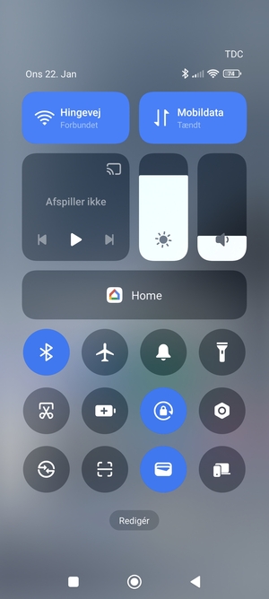 Slå Wi-Fi og Bluetooth fra