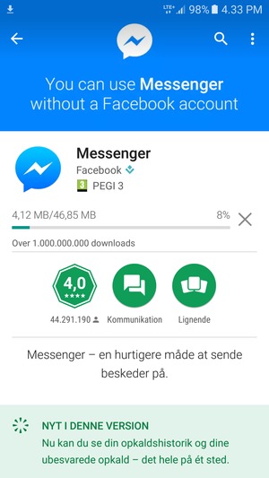 Afvent at installeringen er afsluttet