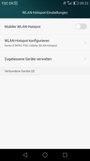 Wählen Sie WLAN-Hotspot konfigurieren