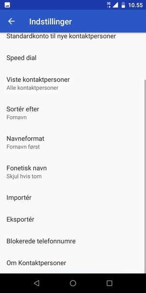 Scroll til og vælg Importér