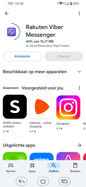 Wacht tot het installatieproces beëindigd is