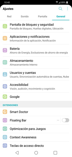 Seleccione Usuarios y cuentas