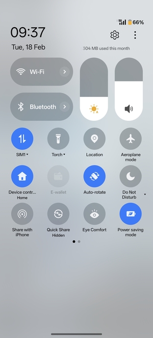Turn Power saving mode on