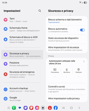 Scorri e seleziona Altre impostazioni di sicurezza