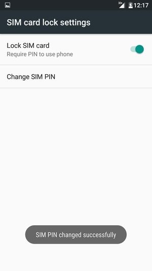 Your SIM PIN has been changed