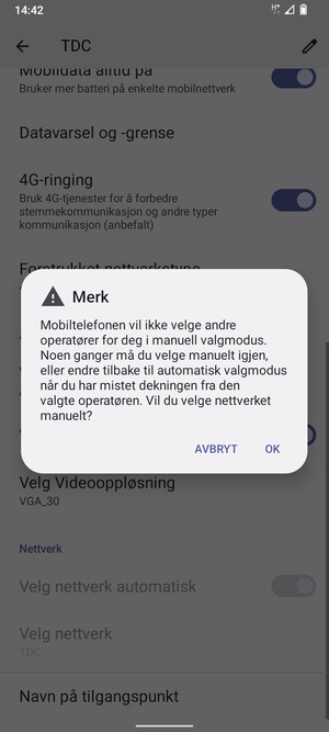 Velg OK