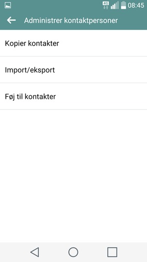 Vælg Import/eksport