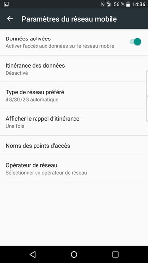 Sélectionnez Noms des points d'accès