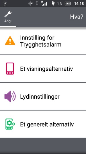 Bla til og velg Et generelt alternativ