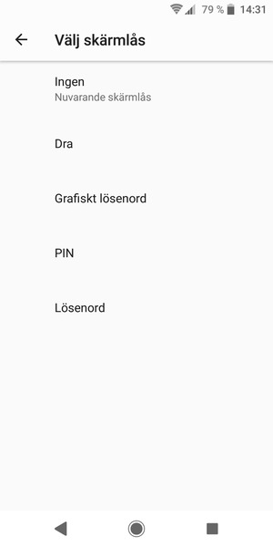 Välj Grafiskt lösenord