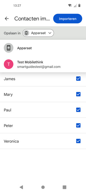Selecteer uw Google-account