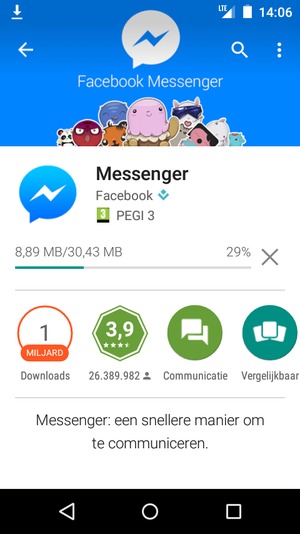 Wacht tot het installatieproces beëindigd is