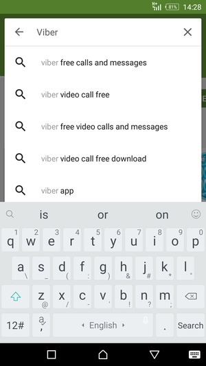 Enter the app name and select Search