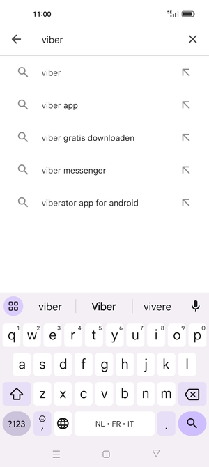 Voer de app-naam in en selecteer Zoeken