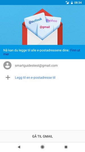 Velg GÅ TIL GMAIL