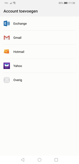 Selecteer Gmail