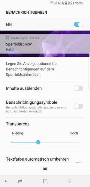 Wählen Sie die gewünschte Option und wählen Sie OK