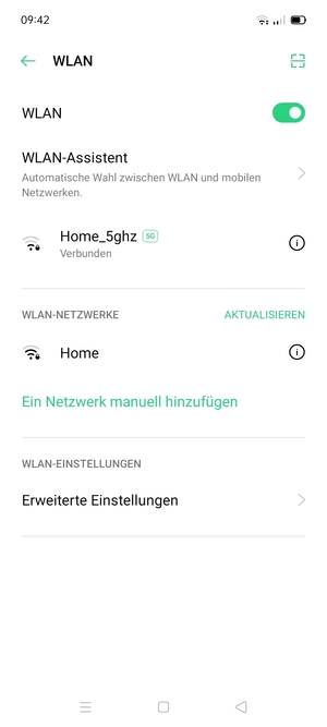 Sie sind nun mit dem WLAN-Netzwerk verbunden