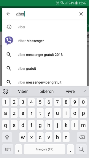 Saisissez le nom de l'appli et sélectionnez Rechercher