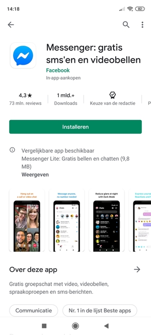 Selecteer Installeren