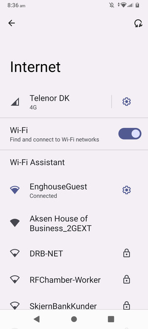 You are now connected to the Wi-Fi network