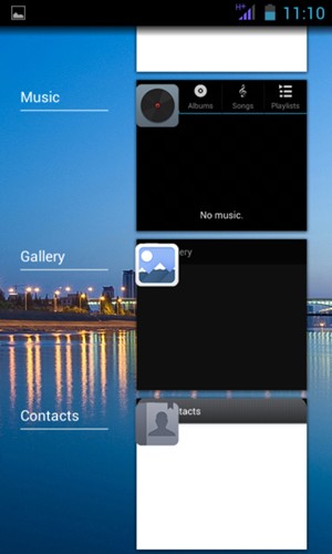 Swipe apps to the right to close them