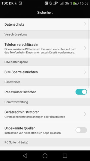 Wählen Sie SIM-Sperre einrichten