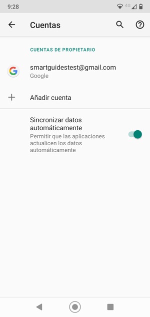 Seleccione su cuenta Google