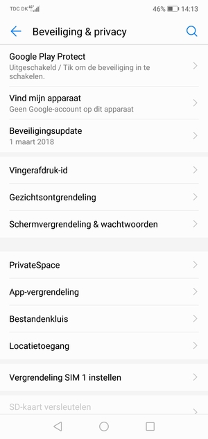 Selecteer Vergrendeling SIM instellen