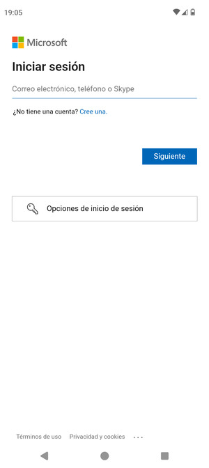 Introduzca su Dirección de correo electrónico y seleccione Siguiente