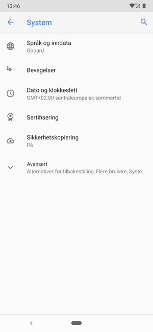 Velg Avansert