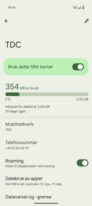 Slå Roaming på eller av