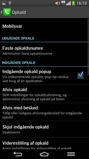 Vælg Mobilsvar