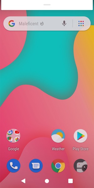 Slide down the top menu