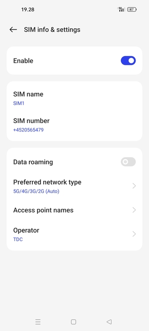 Select Access point names