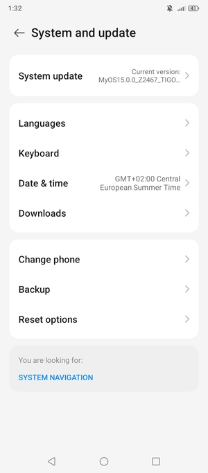 Select System update