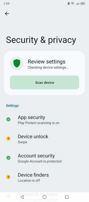 Select Device unlock