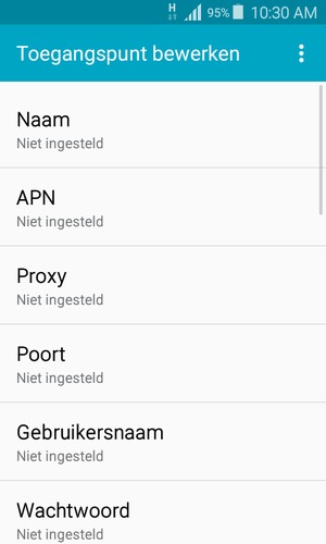 Voer internetgegevens in