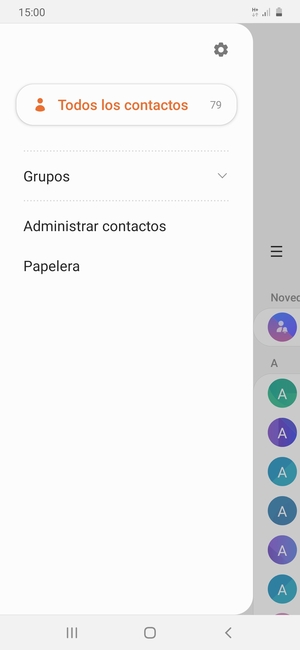 Seleccione Administrar contactos