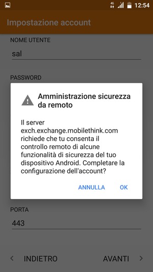 Seleziona OK