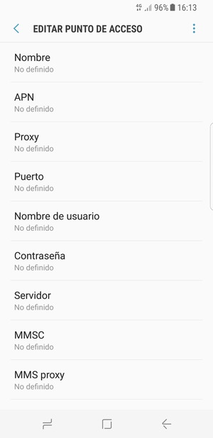 Introduzca la información de Internet