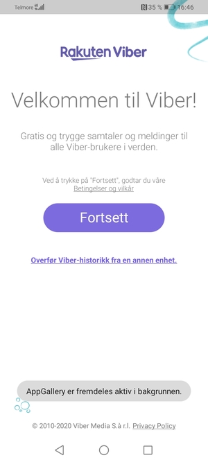 Applikasjonen er klar til bruk