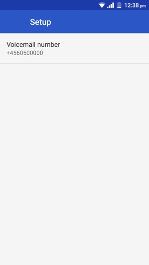 Select Voicemail number