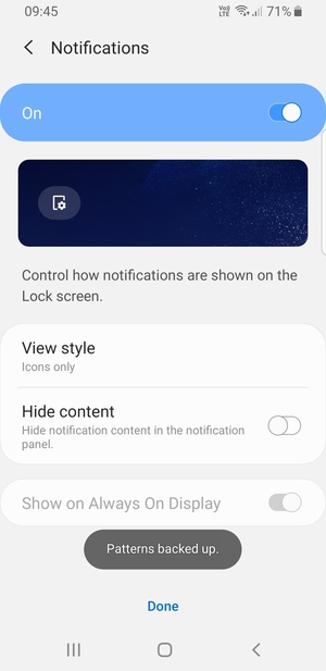 Select your preferred options and select Done