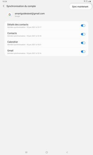 Sélectionnez Sync maintenant
