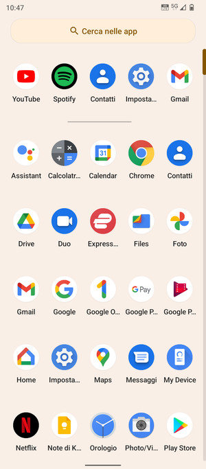 Seleziona Impostazioni